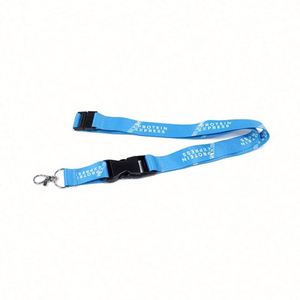 Promotional Solid Blank Plain Colored Exhibition Printed <b>Polyester</b> Holder Strap Keychain - Product Image 2