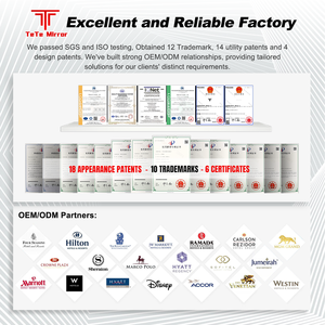 Tete Tùy Chỉnh Thương Mại Hiện Đại Shatterproof Gương Tường Đóng Khung Gương Spires Tắm Gương Cho Salon Căn Hộ Bệnh Viện - Product Image 4