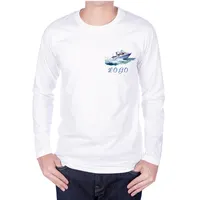 JAKIJAYI - Sailboat Pattern T-Shirt for Surfing