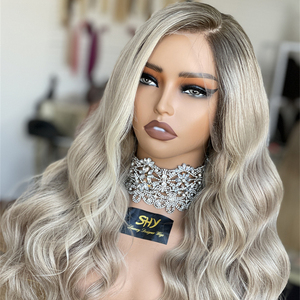 SHY 2024 Nouveau Design Balayage Perruque de Cheveux Colorés Ombre Avec Highlight Body Wave Style Cheveux Humains Bruts Pour Les Femmes - Product Image 1