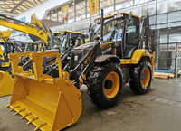 10 Ton 4x4 Wheeled Backhoe Loader XC8-S3570 73.5kW Diesel TLB Mesin Konstruksi dengan Bucket 1.3m3
