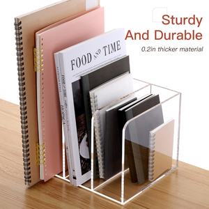 سطح مكتب أكريليك شفاف حديث 3 سلوتس رف مساحة عمل مكتب حامل تخزين ملحق - Product Image 5