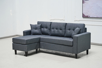 Stationäre L-Form Eckcouch Sofa mit Osmanisch günstige Ecke Freizeitmöbel Wohnzimmer Sofa-Set