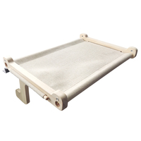Hamac à gratter pour chat en sisal réglable en bois pour intérieur, hamac incurvé pour fenêtre, perchoir pour chat, lit monté sur fenêtre, meubles