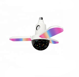 Đèn Chiếu Ban Đêm Hình Bầu Trời Đầy Sao Lớn Đèn Âm Nhạc Biến Dạng LED 40W Nhiều Màu 3 Lá Kèm Điều Khiển Từ Xa - Product Image 2