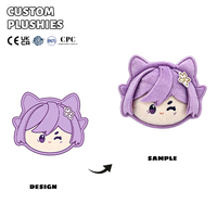 Broche en peluche anime personnalisée, badge en peluche doux, épinglette brodée en peluche pour sacs et vêtements, OEM ODM