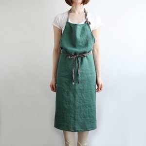 <span class=keywords><strong>Delantal</strong></span> sin Mangas de Lino y Algodón para Mujer, con Cinturón, Anti-Grasa, para Restaurantes de Alta Cocina, Salones de Belleza y Manicura - Product Image 6