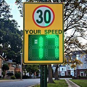 ป้ายจราจรพลังงานแสงอาทิตย์สำหรับความปลอดภัยบนท้องถนน จอ LED พร้อมเสียงเตือน ขนาด 24 นิ้ว - Product Image 3