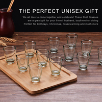Cadeau de pendaison de crémaillère de qualité durable en forme de coeur, base lourde portable, verre à liqueur de vodka de 1.23 onces 35ml, verre à liqueur personnalisé de 3oz