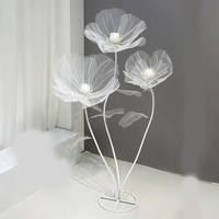 Riesige Seidenblumen Lebendige Neue Stilrichtung Handgefertigte Automatisch Öffnende und Schließende Blumen für Hochzeit, Muttertag, Party, Bühnendekoration mit Beleuchtung