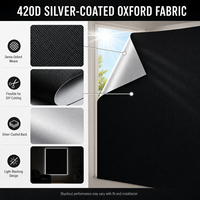 Kit de rideaux occultants portables en tissu Oxford 420D, découpés sur mesure pour fenêtre, avec sac de rangement et attaches auto-agrippantes