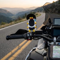 Nouveau support de téléphone de voiture YS, mignon, coloré, de luxe, support de téléphone de moto antichoc pour voiture