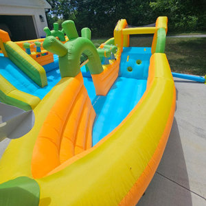 Château gonflable sur le thème du <span class=keywords><strong>bateau</strong></span> <span class=keywords><strong>pirate</strong></span> avec toboggans doubles, qualité commerciale, pour jeux aquatiques pour enfants - Product Image 5