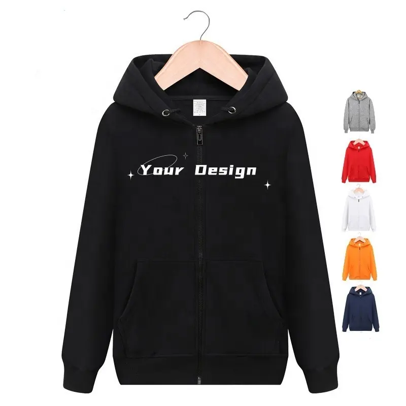 Best Selling 2023 New Design 280g Autumn Winter Oversize Zipper Hoodie Blank Men Custom Logo Zipper Hoodie