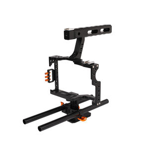 Haute qualité Top Handheld Grip Rail Rod en alliage d'aluminium vidéo <span class=keywords><strong>Cage</strong></span> de caméra portable pour GH4 A7 A7S A7RII <span class=keywords><strong>A7SII</strong></span> - Product Image 2