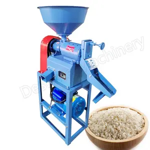 Mini Flour Mill Rice Milling Grinding Equipment Rice Peeling Machine Small Rice Mill Machine 150-250 Kg/h