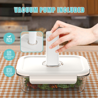 Conteneur de stockage alimentaire sous vide en verre professionnel avec pompe électrique pour aliments
