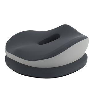 Memory Foam Donut Cushion Lumbar Support Hollow Breathable Office Seat Pillow Thickened Tailbone Relief Solid Color Plush - Product Image 1