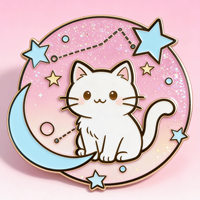 Pin Bros Enamel Karakter Kartun Anime Kustom Dengan Desain Cetak UV Berkilau