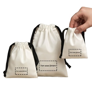 Petit sac à cordon en toile de coton personnalisé pour cosmétiques, produits de soin de la peau, pochette en coton, sacs anti-poussière pour sacs à main, chaussures et sacs à main - Product Image 1