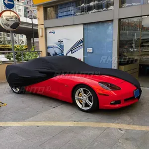 Funda Completa para Auto, Compatible con Chevrolet Corvette C6 C7 Stingray, Satinada, Antiarañazos, Elástica, Protección contra Polvo y Rayos UV, Negra, Gris, Roja - Product Image 3
