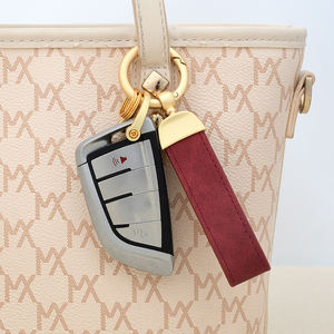 LLavero colgante Pu Faux genuino llavero de cuero en blanco bolso de coche colgante de llave llavero de cuero Retro personalizado - Product Image 3