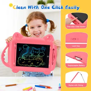 لوحة الكتابة الإلكترونية الجديدة للأطفال مقاس 12 بوصة متوفرة باللونين الوردي والأزرق لوحة رسم جرافتيي رقمية للألعاب التعليمية للأطفال