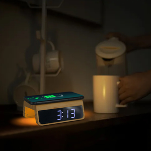 Tre arlarm <span class=keywords><strong>LED</strong></span> đa chức năng sạc nhanh kỹ thuật số báo động không dây sạc đồng hồ với ánh sáng ban đêm et5066 - Product Image 5