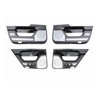 Pour Toyota Land Cruiser 300 LC300 2022-2026, panneau anti-coup de pied pour porte, fibre de carbone, lot de 4 pièces, adhésif 3M, accessoires intérieurs, sans perçage