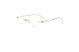 Superovo tinh khiết titan sang trọng in chống phản chiếu kim cương Lady kính khung quang học không có vành xu hướng thời trang thâm quyến - Product Image 2