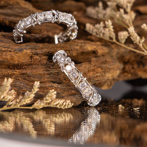 Juego de Pendientes de Diseño Exclusivo para Mujer, Estilo Bohemio, Pendientes de Aro Plateados, Joyería de Alta Gama para Boda/Aniversario - Product Image 1