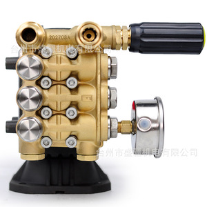 Tête de pompe à piston haute pression Sj L2014 15-21 Lpm, pression réglable, pompe à eau horizontale pour le nettoyage - Product Image 5