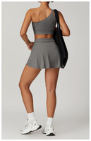Ensemble Luxe Personnalisé Jupe Mini Sport avec Legging Cropped pour Femme – Tenue de Tennis, Padel, Golf, Yoga, Gym en 2 Pièces