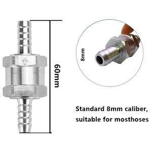 Clapet anti-retour universel en aluminium argenté pour essence et diesel, accessoires pour automobiles, navires et hélicoptères - Product Image 4