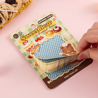 Bloc-notes magnétique miniature personnalisé avec impression décorative, notes autocollantes mignonnes sur le thème de l'anime pour la maison, le bureau et l'école