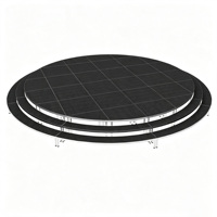 Plateforme de scène modulaire portable en aluminium, hauteur réglable, design carré et rond, pour mariages, concerts, défilés de mode et événements