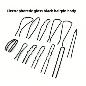 BELLE WORLD Épingles à <span class=keywords><strong>Cheveux</strong></span> Noires en Métal Plaqué, Accessoires <span class=keywords><strong>pour</strong></span> Chignon, Fourchettes à <span class=keywords><strong>Cheveux</strong></span> Givrées en Forme de U <span class=keywords><strong>pour</strong></span> Femmes et Filles - Product Image 2