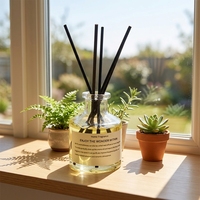 Difusor de Aromas Transparente con Varillas de Vidrio, Fragancia Aromática para Decoración Minimalista del Hogar, Marca Privada, Bajo MOQ, MSDS, EPR