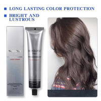 En stock produits de coloration capillaire faible teneur en ammoniac crème professionnelle naturelle de coloration capillaire permanente pour salon de coiffure