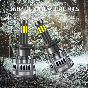 Đèn pha ô tô đa năng 360 độ 8 cạnh H1 H3 H7 H4 9005 HB3 9006 HB4 H11 9012 881 COB LED 12V 6000K 3000 Lm 25W Mới - Product Image 2