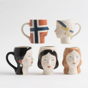 Taza de Café de Cerámica con Cabeza de Hombre Noruego en 3D Personalizada, Escultura 3D Prominente y Pintura Artesanal a Mano, Regalo de Recuerdo Personalizado al por Mayor - Product Image 3