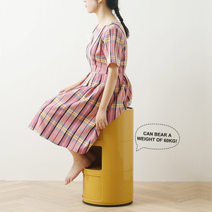 Table <span class=keywords><strong>de</strong></span> chevet ronde multifonctionnelle rose nordique avec 3 tiroirs Étagère <span class=keywords><strong>de</strong></span> rangement moderne en ABS pour chambre à coucher - Product Image 5