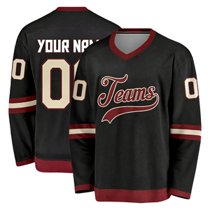 Venta al por mayor unisex personalizado jersey de hockey sobre hielo nuevo diseño de poliéster ropa deportiva OEM impreso uniforme de hockey para adultos - Product Image 3