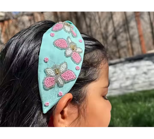 Beaded Gameday <b>Headband</b> Handmade Unique Hairband Crafted by Skilled Artisans Fashion Hair Accessory for Women from India - Product Image 6