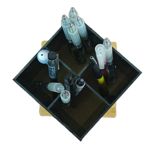 Yun Zhuo Acrylic <b>Storage</b> Box Square Desktop Organizer Rotatable Compartment For Office Stationery - Product Image 1