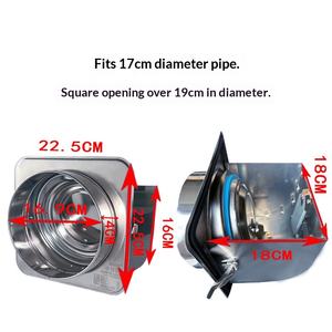 Soupape de retenue de cheminée de cuisine à pression négative à haute étanchéité en acier inoxydable, double coupe-feu pour <span class=keywords><strong>hotte</strong></span> aspirante, fumée - Product Image 4