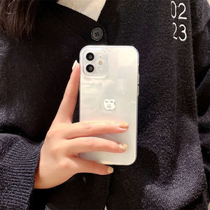 เคสโทรศัพท์มือถือสำหรับ iPhone 14 13 12 11 PRO MAX XR XS <span class=keywords><strong>7</strong></span> 8 PLUS ใส TPU <span class=keywords><strong>หน้ากาก</strong></span>ใบหน้าดีไซน์สุดสร้างสรรค์ - Product Image 2