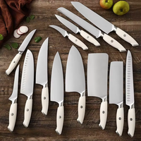 Couteaux de cuisine en acier inoxydable fabriqués à la main tête de hache marteau d'abattage hachoir hachette haute qualité couteau à os dur blanc