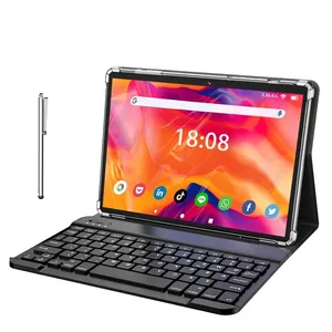10.1 Inch Octa Core Android 11 Tablet PC 4+64GB 5G WiFi 4G GSM Tablet With Case 2 In 1 Tablet With Keyboard