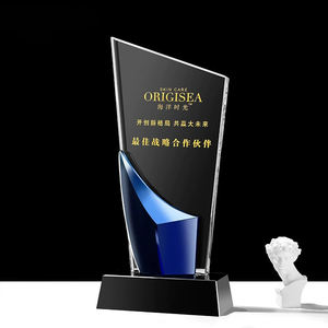 ट्रोफेओ डी क्रिस्टेल पुरस्कार k9 क्रिस्टल स्पष्ट कस्टम आकार खेल आयोजनों स्मृति चिन्ह पट्टिका ट्रॉफी व्यक्तिगत उपहार बॉक्स - Product Image 4
